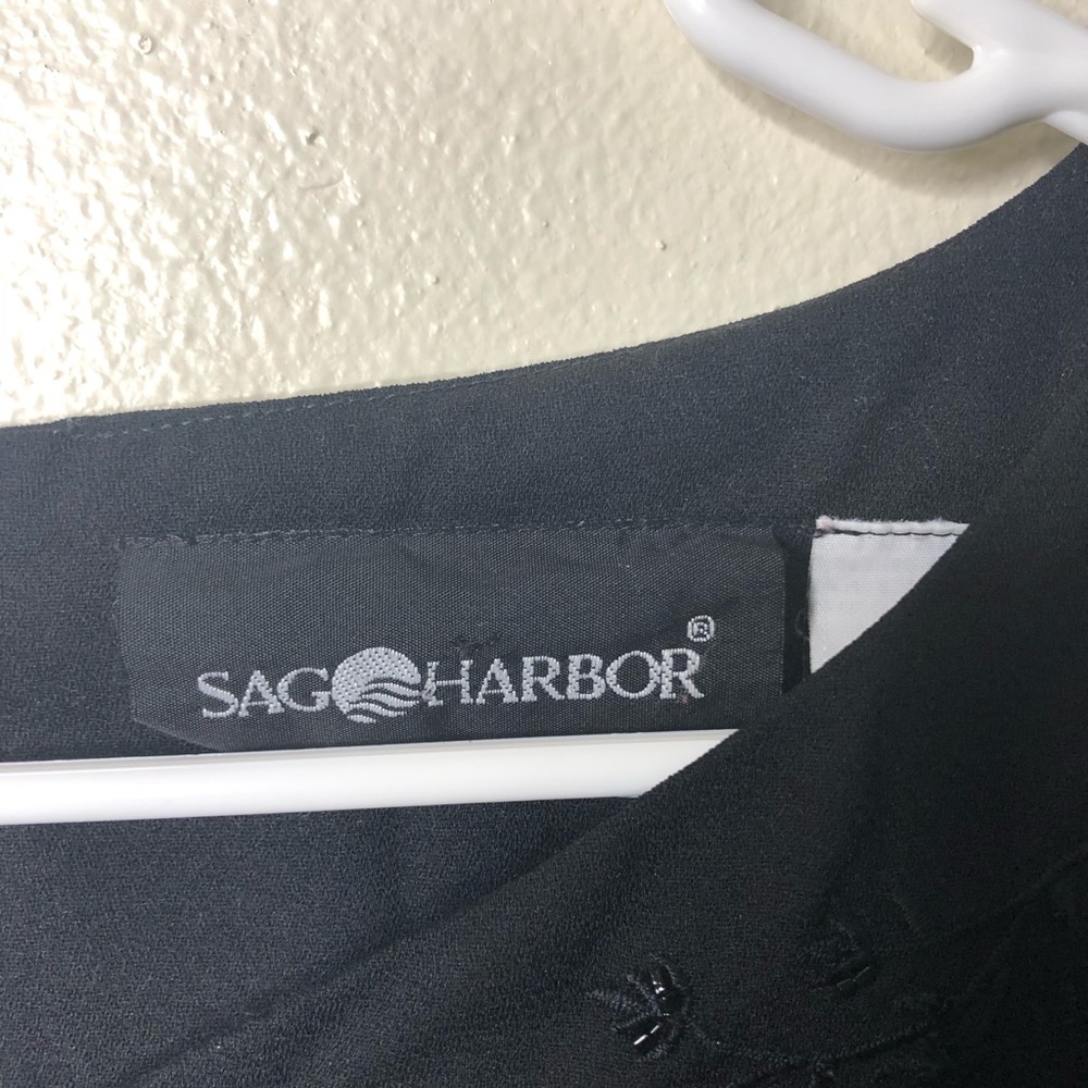 SAG HARBOR VINTAGE BLACK DRESS - Picture 3 of 6